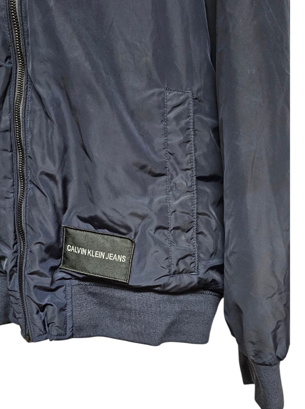 Calvin Klein Jeans Navy Blue Bomber Jacket - Picture 3 of 6